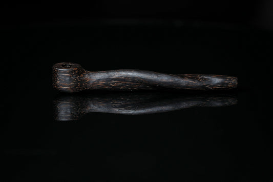 Camouflet Double Helix Right Angle Stem Black Palm Wood