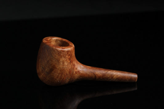 Shorty Right Angle Stem with Recessed Bowl - Maple Burl Wood